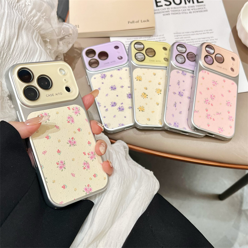 Camera Lens Protector - カメラウィンドウ付きフラワーデザインのiPhone 18 17 Pro 16 15