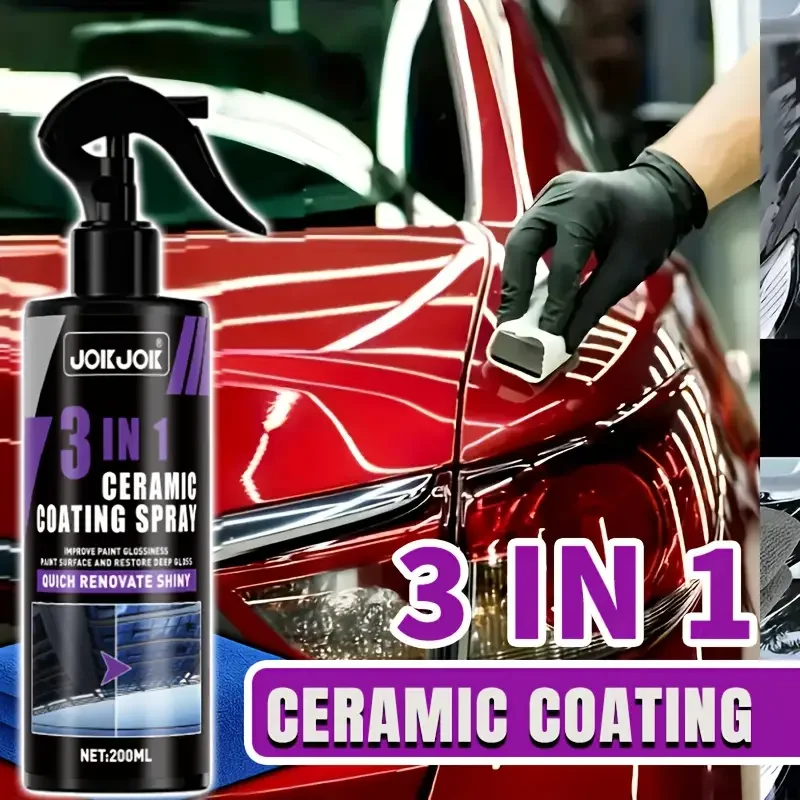 Nano Liquid Coating - 3 in 1 カーセラミック液体コーティングスプレー ナノクリスタル疎水層研磨剤 高光沢ペイント保護ワックス