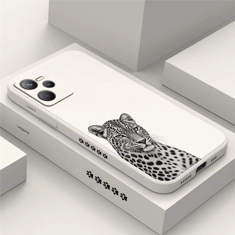 Realme C67 - OPPO Realme C100i、C85 Pro、C75、C71、C67、C65、C63、C55、C53、C51S、C35、C25Y、C17、C11対応、猫のデザインのソフトTPU製、傷防止カバー