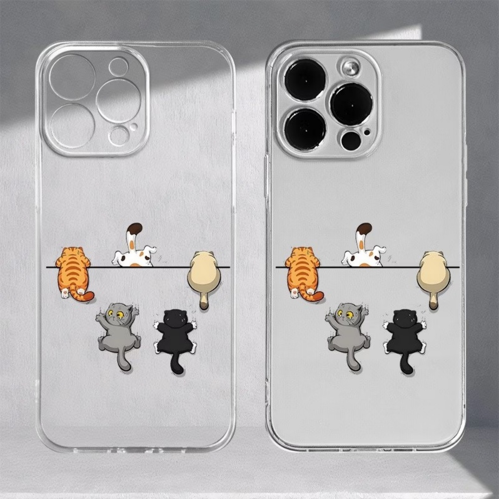 5匹のかわいい猫柄のスマホケース iPhone 11 12  - Apple Iphone 16 のレビューと価格
